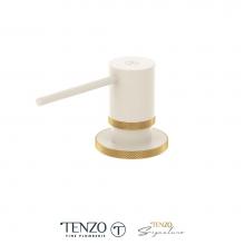 Tenzo SD-BE-01-F-MW-BG - Soap dispenser Bellacio matte white / brushed gold