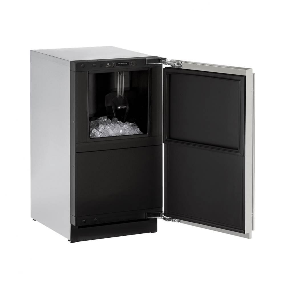 Clear Ice Machine 18'' Reversible Hinge Integrated 115v