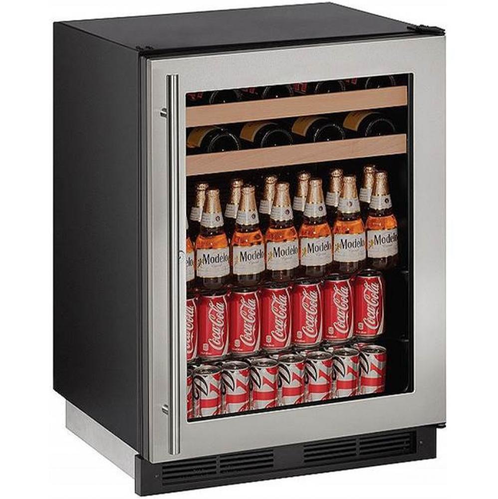 Beverage Center 24'' Lock Reversible Hinge Stainless 115v