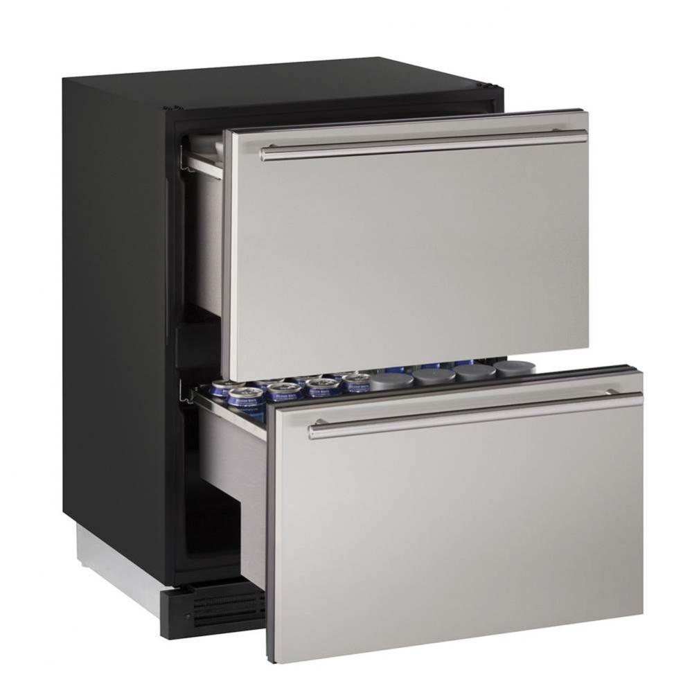 Refrigerator Drawers 24'' Stainless 115v