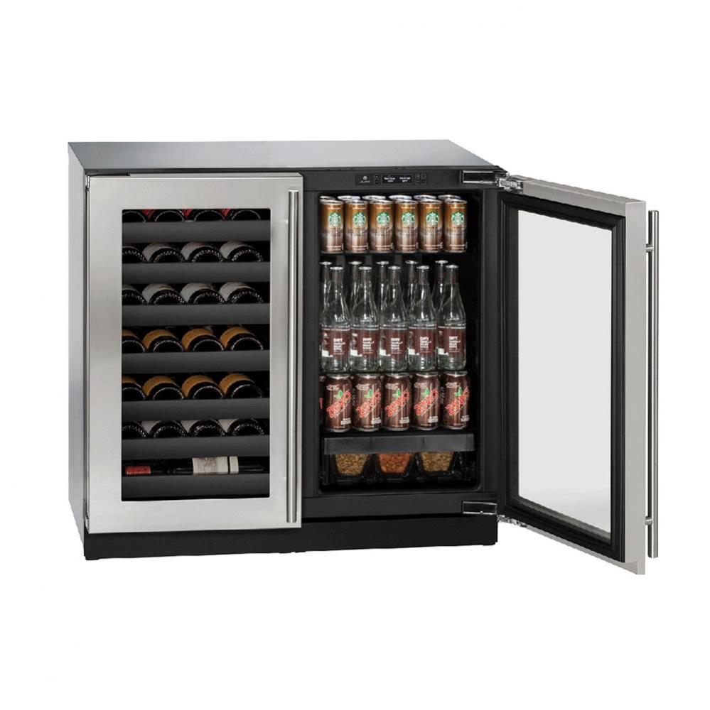 Beverage Center 36'' Stainless 115v