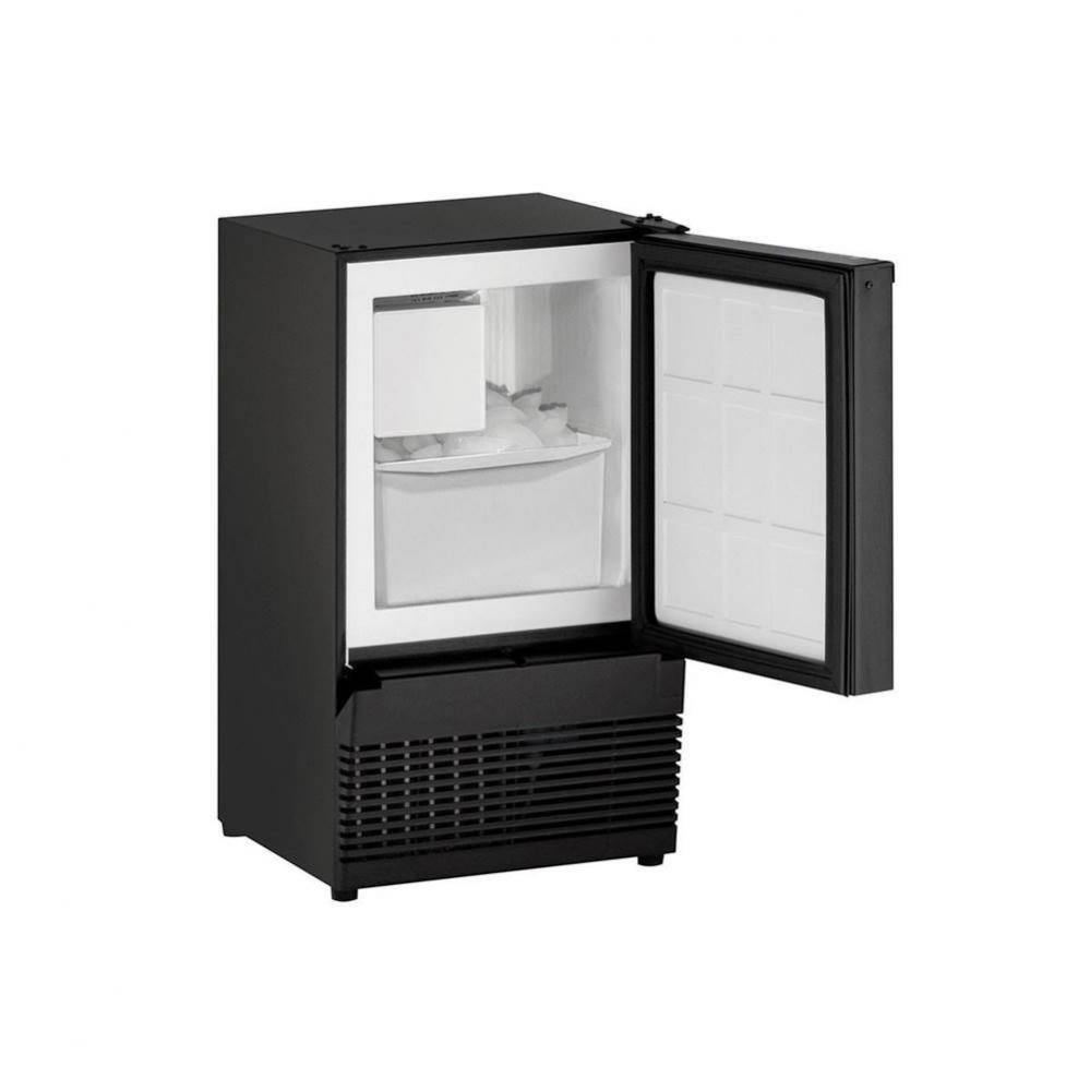 Ice Maker 14'' Reversible Hinge Black 115v