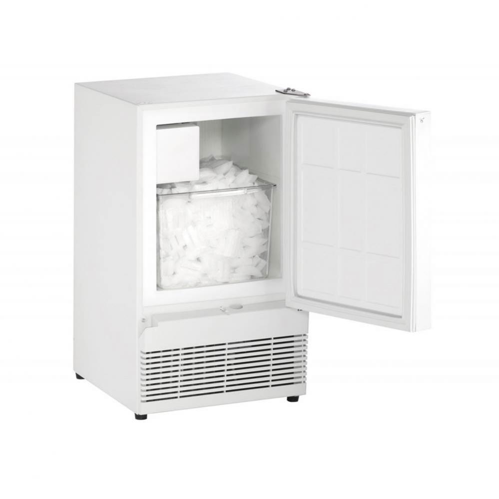 Ice Maker 15'' Reversible Hinge White 115v