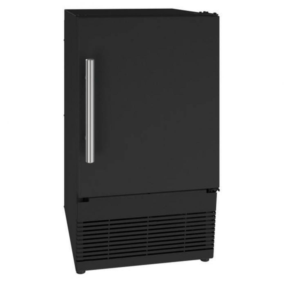 Ice Maker 15'' Reversible Hinge Black Solid 115v