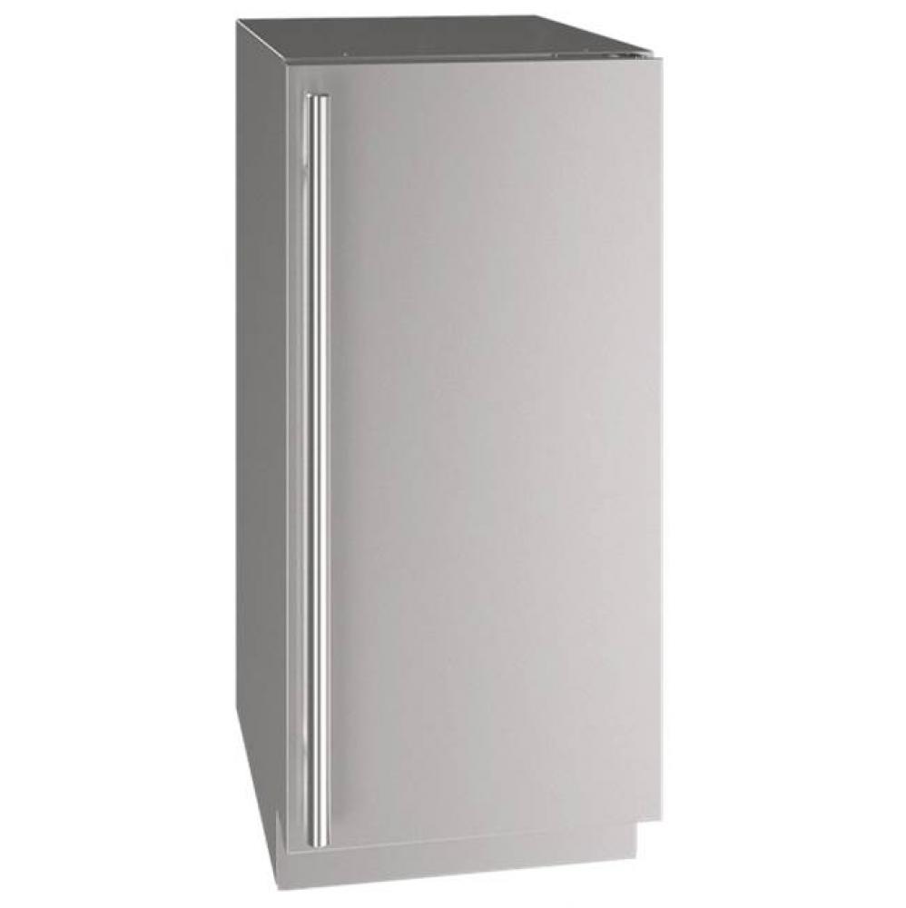 Solid Refrigerator 15'' Reversible Hinge Stainless 115v