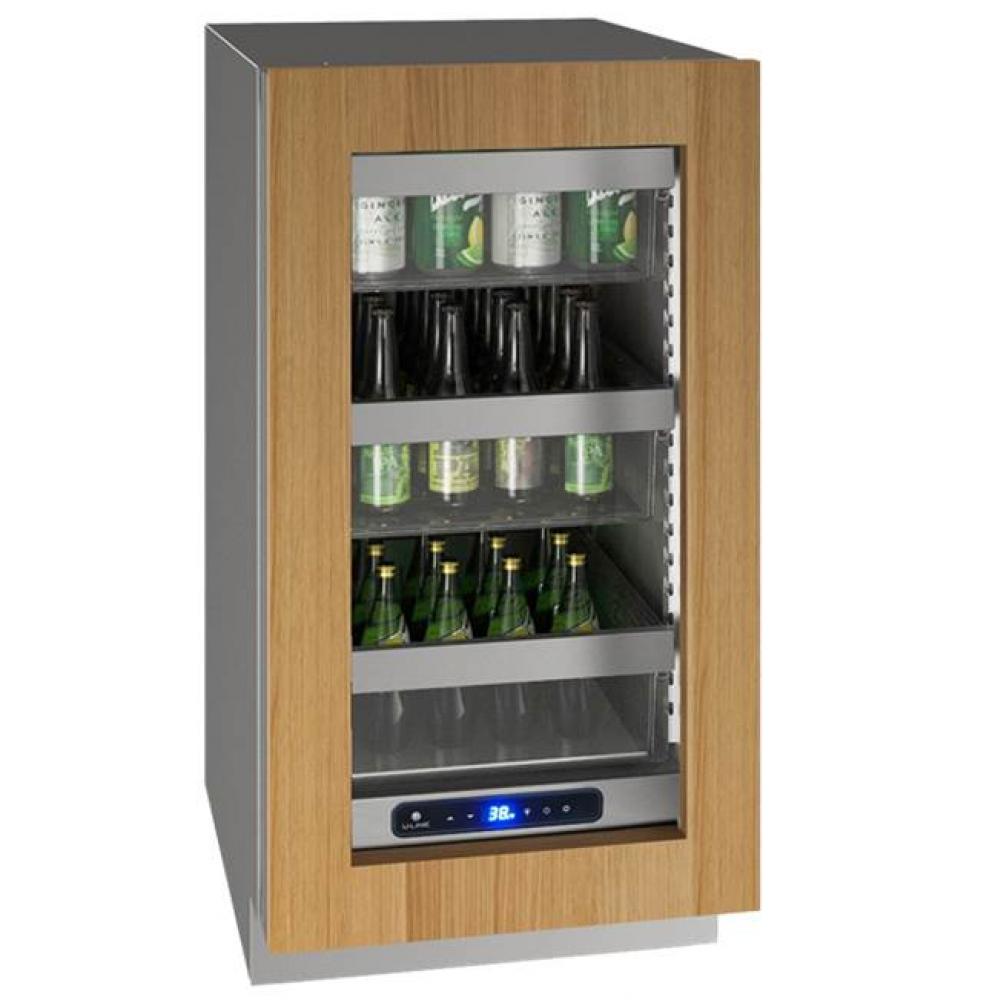 Glass Refrigerator 18'' Reversible Hinge Integrated 115v