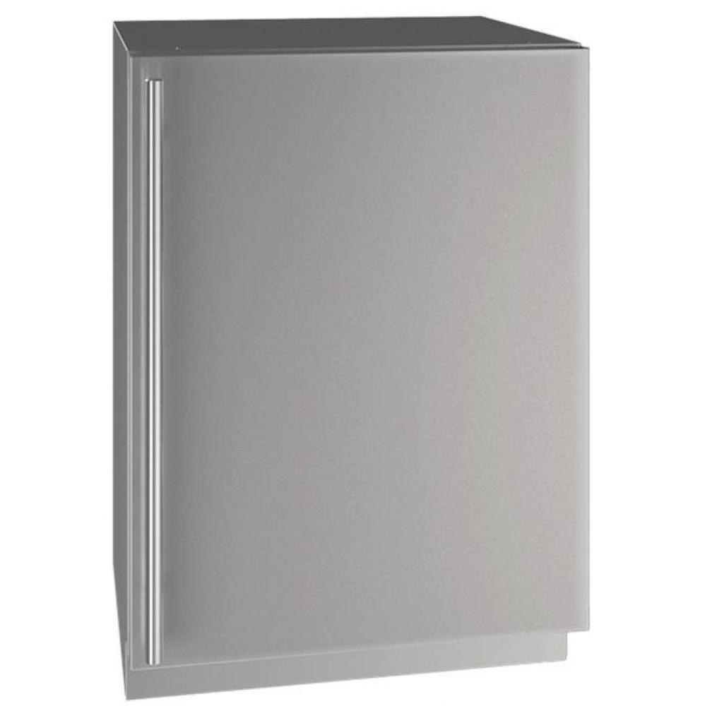 Solid Refrigerator 24'' Reversible Hinge Stainless 115v