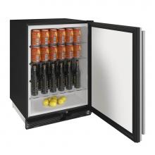 U Line U-1024RS-00A - Solid Refrigerator 24'' Reversible Hinge Stainless 115v