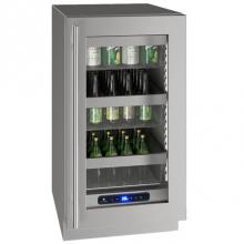 U Line UHRE518-SG01A - Glass Refrigerator 18'' Reversible Hinge Stainless 115v