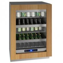 U Line UHRE524-IG01A - Glass Refrigerator 24'' Reversible Hinge Integrated 115v