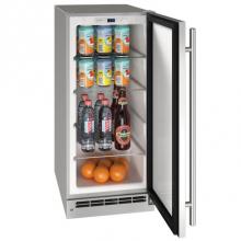 U Line UORE115-SS31A - Outdoor Solid Refrigerator 15'' Lock Reversible Hinge Stainless 115v