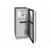 U Line UONB115-SS01B - Outdoor Nugget Ice Machine 15'' Reversible Hinge Stainless Solid 115v