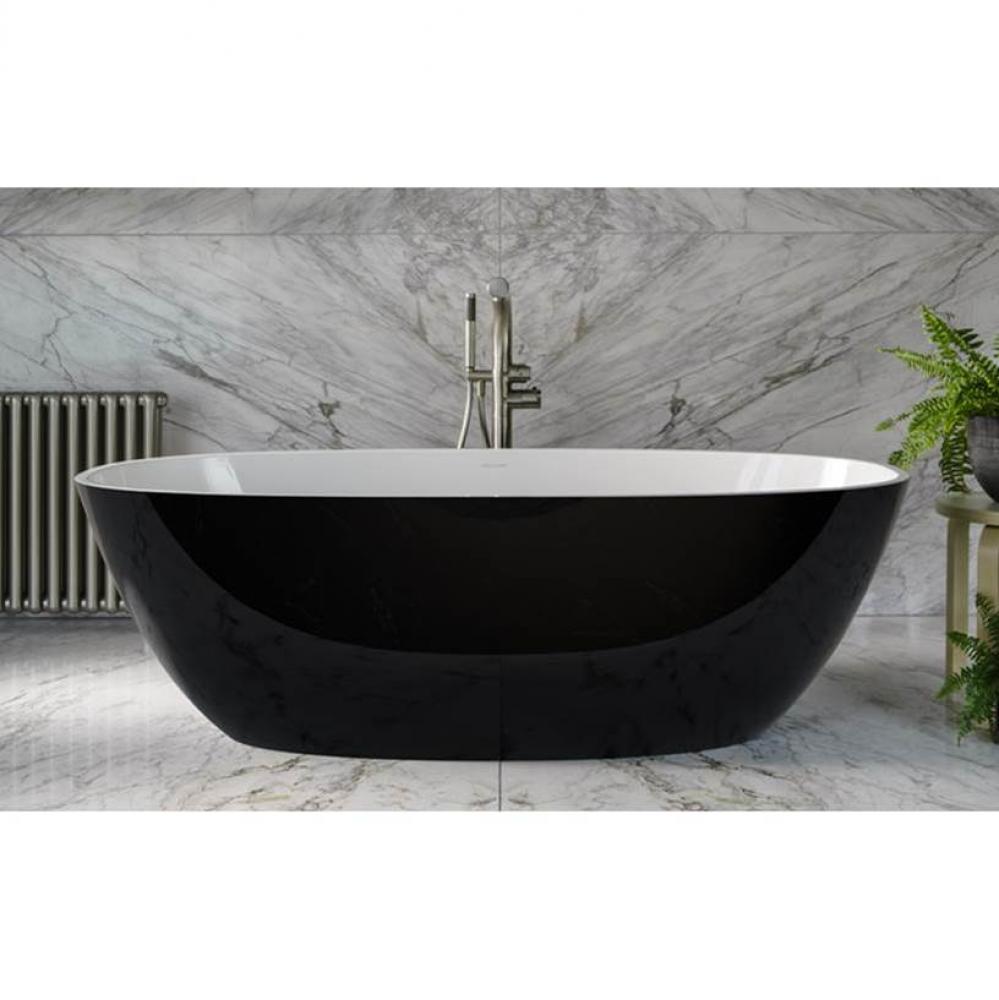 Smaller Barcelona tub with void and overflow. Paint finish