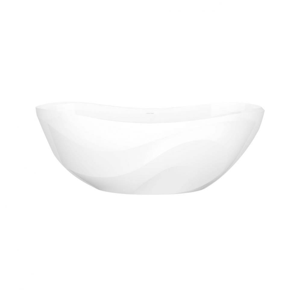 Seros™ 65'' X 30'' Freestanding Soaking Bathtub With Curved Rim