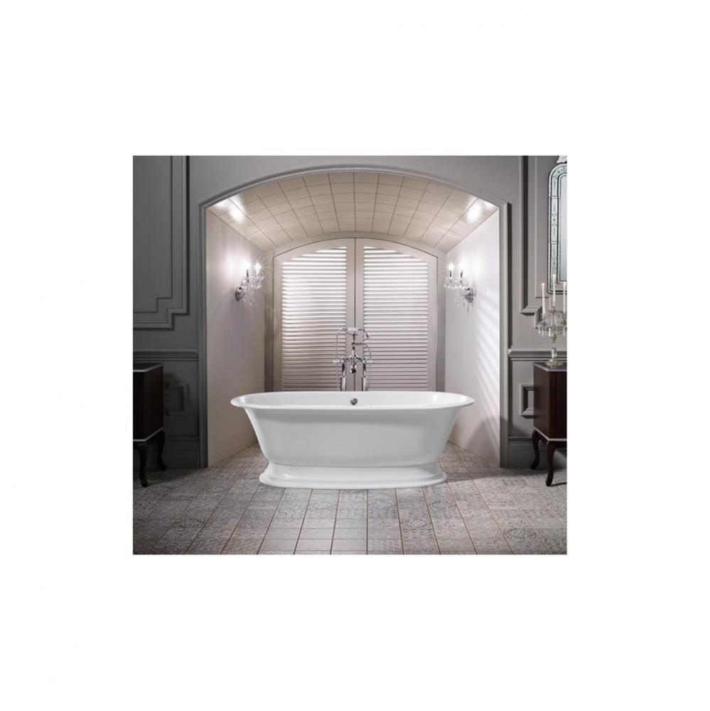 Elwick 75'' x 36'' Freestanding Soaking Pedestal Bathtub With Void