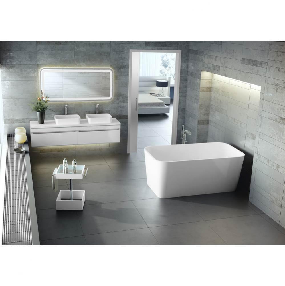 Edge 59'' x 32'' Freestanding Soaking Bathtub With Void