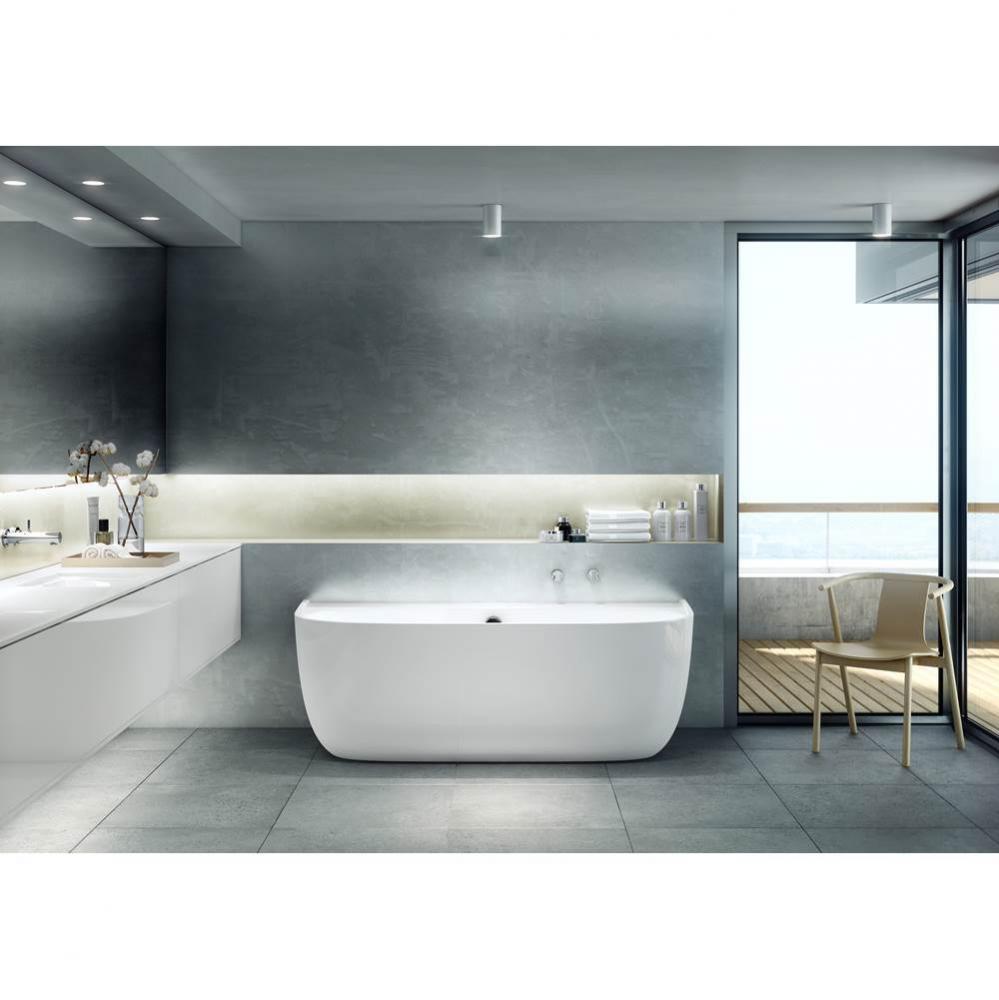 Eldon 69'' x 34'' Freestanding Soaking Bathtub With Void