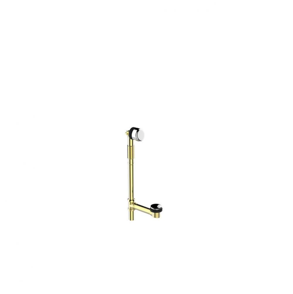 Freestanding Bathtub Filler with Overflow And Drain Kit In Brass For Above-Floor Installation Box