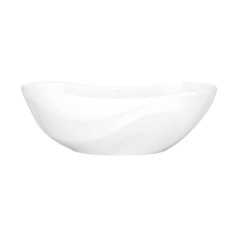 Seros™ 70'' X 30'' Freestanding Soaking Bathtub With Curved Rim