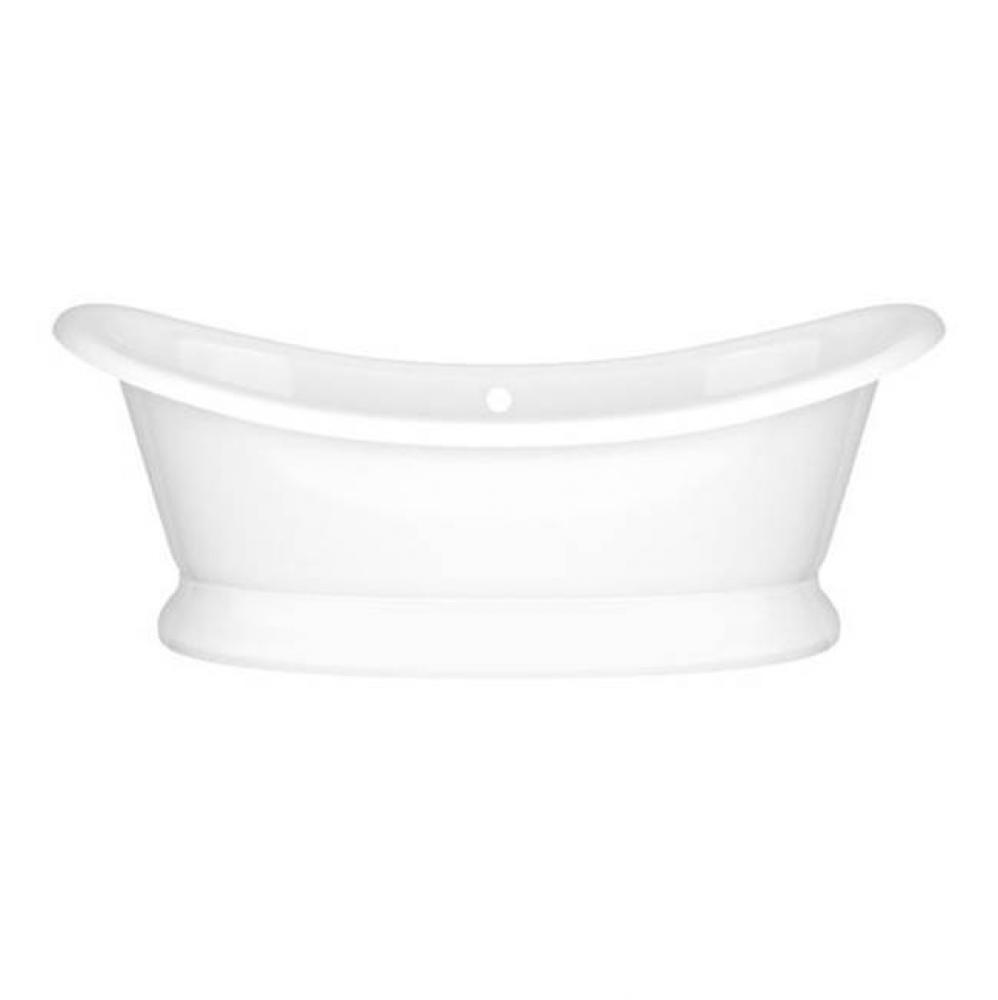 Marlborough overflow tub only, no base, Standard White