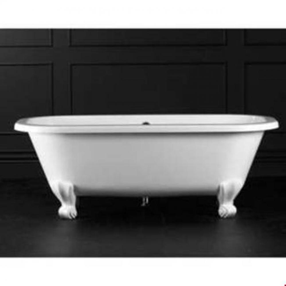 Richmond freestanding tub with overflow. Paint finish. ENGLISHCAST® scroll feet