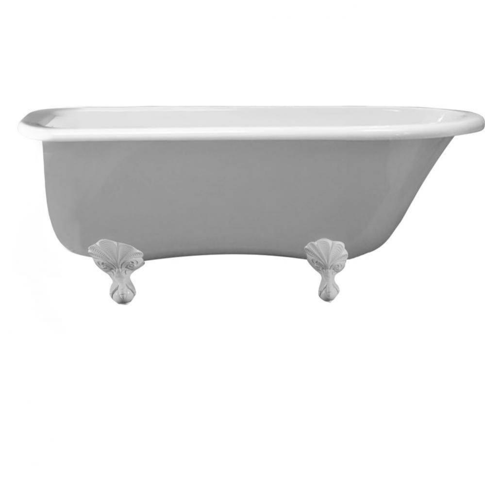 Wessex overflow tub only, no feet, Standard White