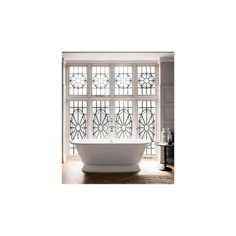 York 69'' x 32'' Freestanding Soaking Bathtub With Pedestal Base And Void