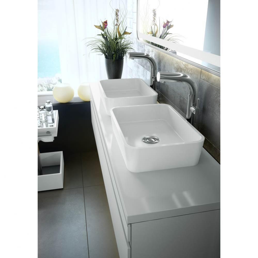 Edge 18'' x 13'' Rounded Rectangle Vessel Lavatory Sink