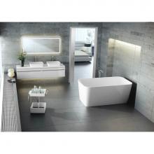 Victoria + Albert EDG-N-SW-OF - Edge 59'' x 32'' Freestanding Soaking Bathtub With Void