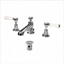 Victoria + Albert STA-09-PC - Three hole deck mounted basin mixer and waste kit. Features rod operated pop up slotted waste. Pol