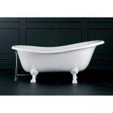 Victoria + Albert ROX-N-xx-OF + FT-ROX-PN - Roxburgh freestanding slipper tub with overflow. Paint finish. Polished Nickel metal Lions Paw fee