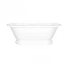 Victoria + Albert YOR-N-SW-OF+YOR-B-SW-OF - York 69'' x 32'' Freestanding Soaking Bathtub With Pedestal Base And Void