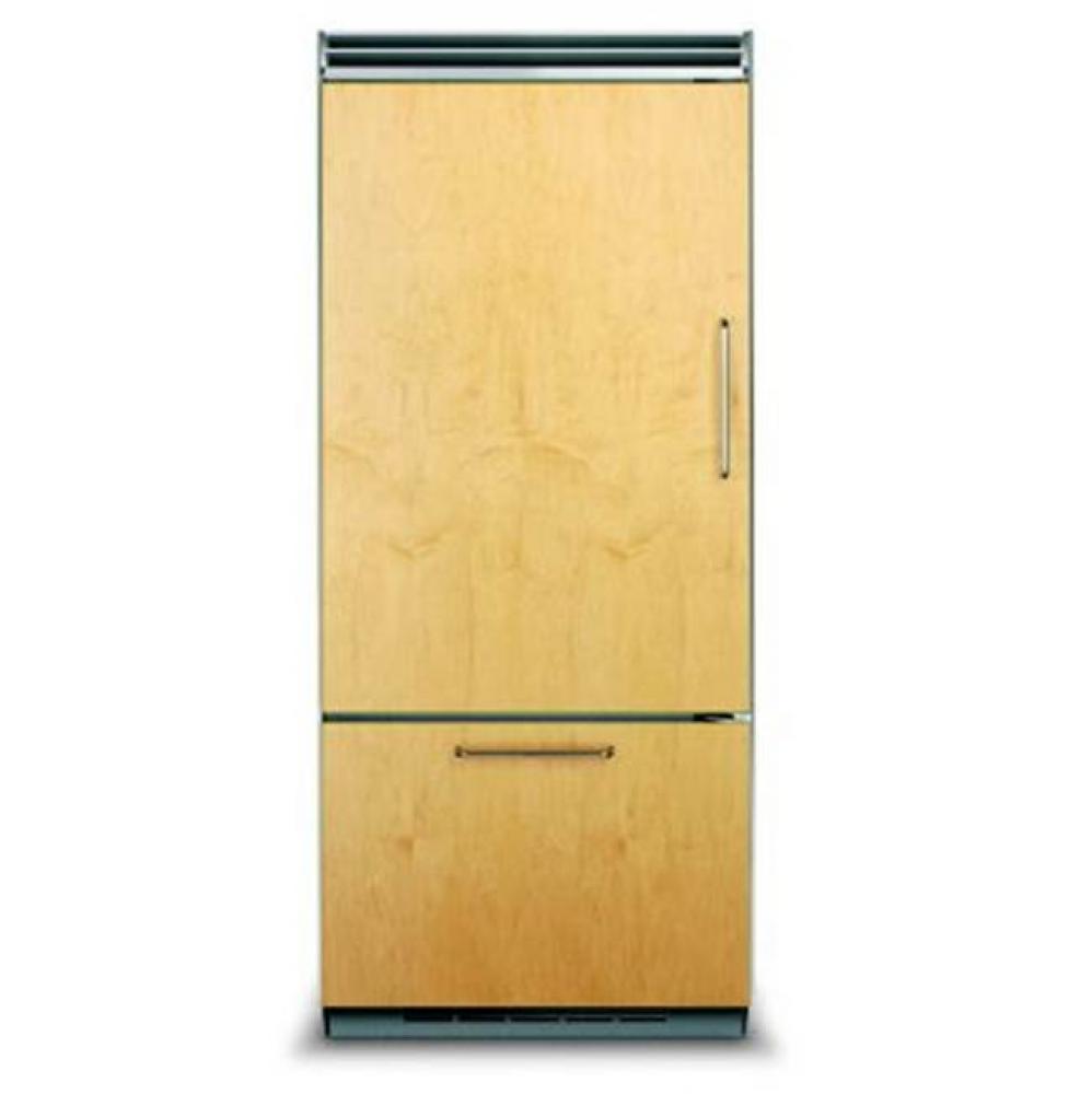 36''W. BI Bottom-Mount Refrigerator/Freezer (LH)-Custom Panel