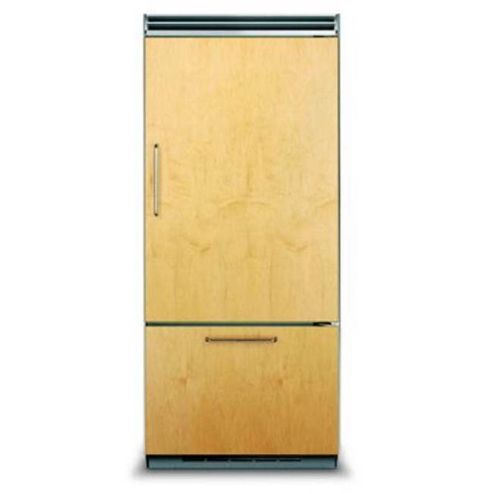 36''W. BI Bottom-Mount Refrigerator/Freezer (RH)-Custom Panel
