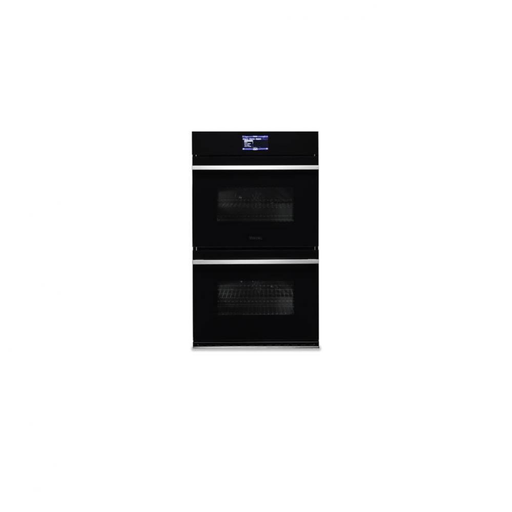 30''W. Double Electric Thermal-Convection Oven-Black Glass