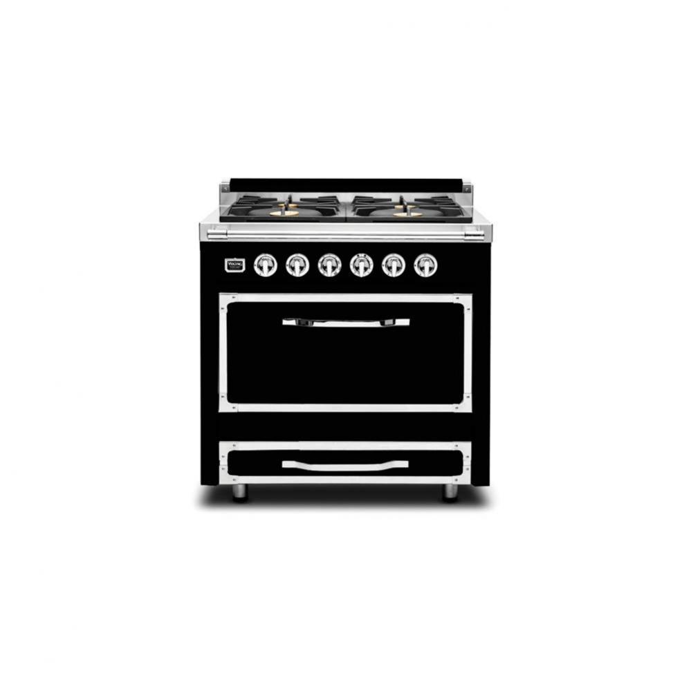 Viking Tuscany 36'' Df Range 4 Burner Bk