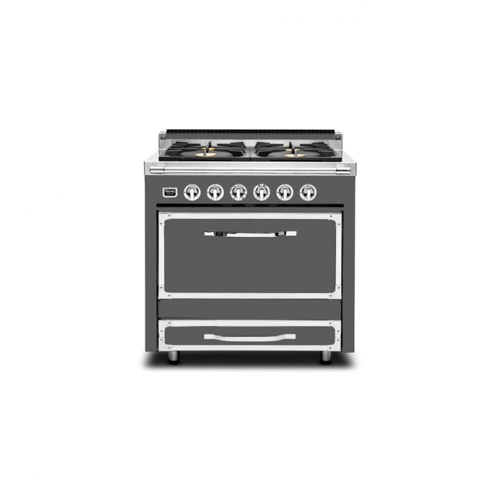 VIKING TUSCANY 36 Inch DF RANGE 4 BURNER - Damascus Gray