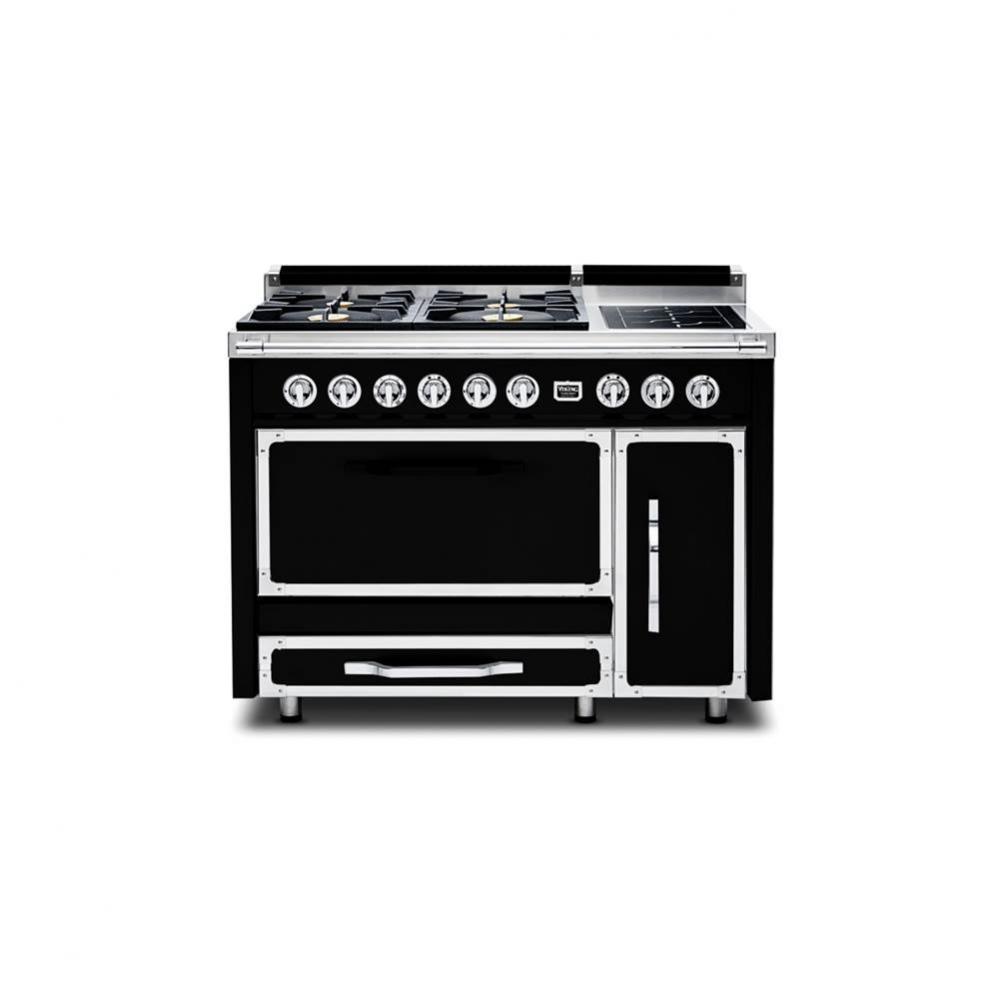 Viking Tuscany 48'' Df Range 4 Burner/Induction Bk