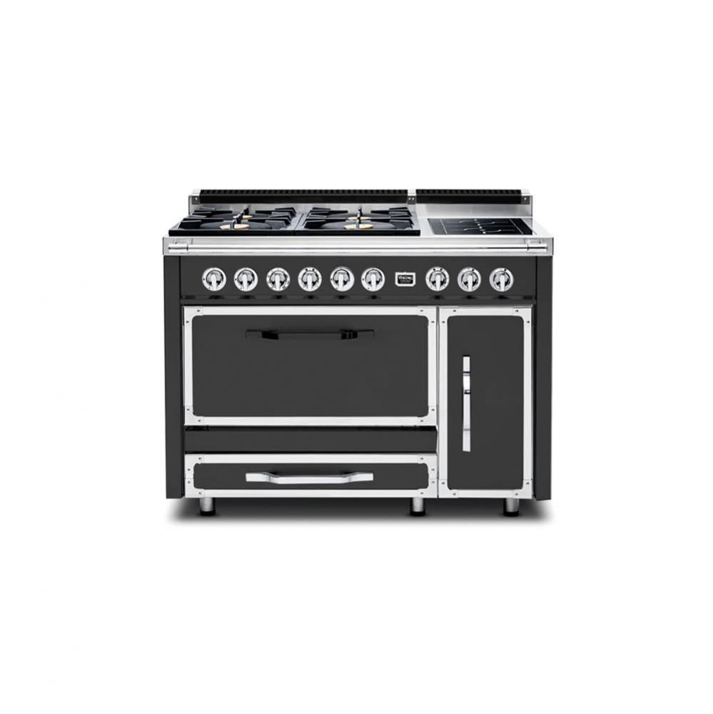 VIKING TUSCANY 48 Inch DF RANGE 4 BURNER/INDUCTION - Cast Black