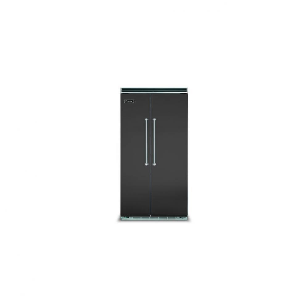 42''W. Bi Side-By-Side Refrigerator/Freezer-Cast Black