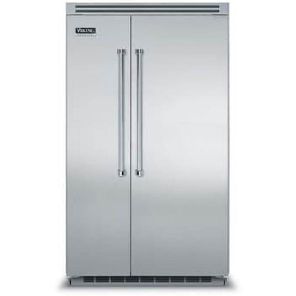 48''W. BI Side-by-Side Refrigerator/Freezer-Stainless
