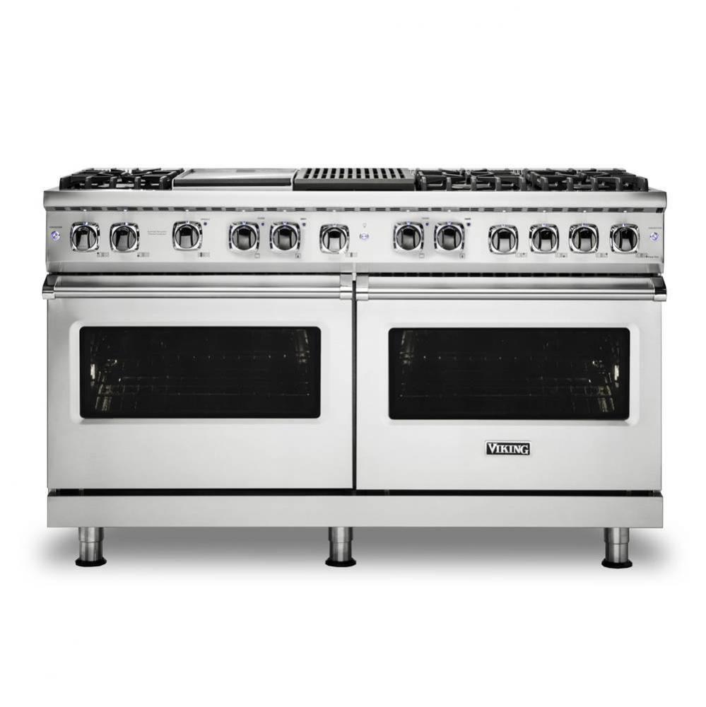 60''W./24''D. Dual Fuel Self-Clean Sealed Burner Range-6 Burners/GriddleandGri