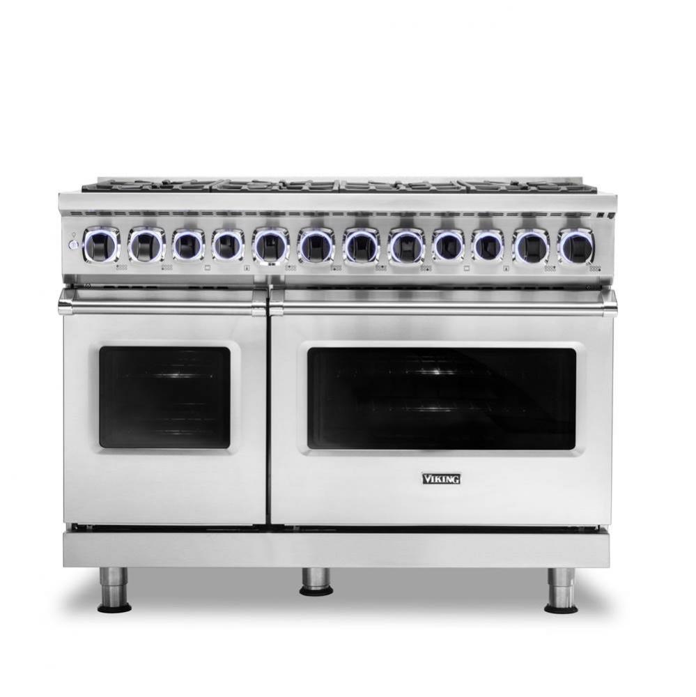 48''W./24''D. Dual Fuel Sealed Burner Range-8 Burners-Stainless-LP