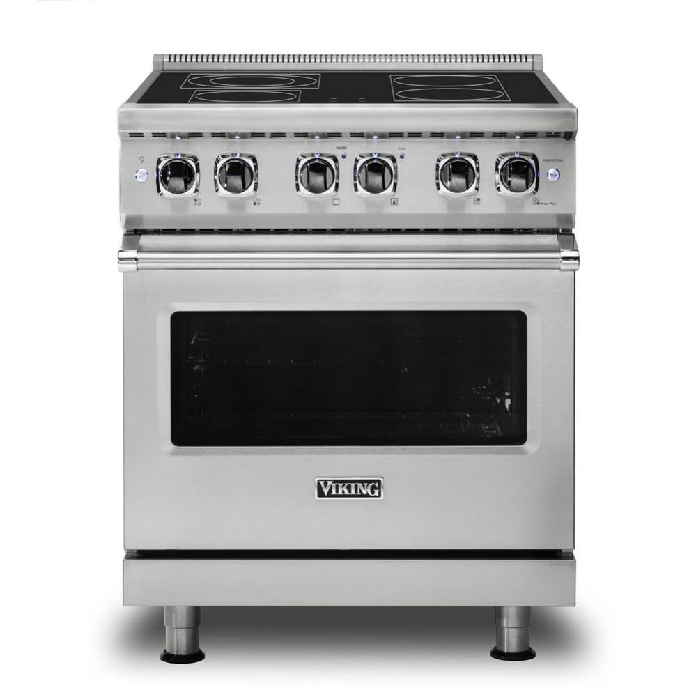 30''W./24''D. Electric Self-Clean Range-4 Burners-Damascus Grey