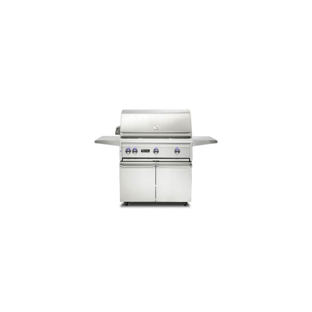 36'' Freestanding Grill with ProSear Burner and Rotisserie -NG-Stainless Steel