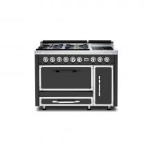 Viking TVDR4814ICS - VIKING TUSCANY 48 Inch DF RANGE 4 BURNER/INDUCTION - Cast Black