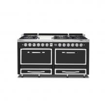 Viking TVDR6616GCS - VIKING TUSCANY 66 Inch DF RANGE 6 BURNER/GRIDDLE - Cast Black