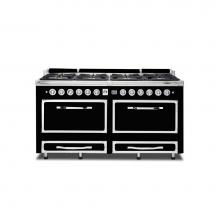 Viking TVDR6618BBK - Viking Tuscany 66'' Df Range 8 Burner Bk