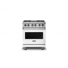 Viking VDR5304BFW - 30''W./24''D. Dual Fuel Self-Clean Sealed Burner Range-4 Burners-Frost White