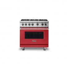 Viking VGR5366BSMLP - 36''W./24''D. Gas Sealed Burner Range-6 Burners-San Marzano Red-LP